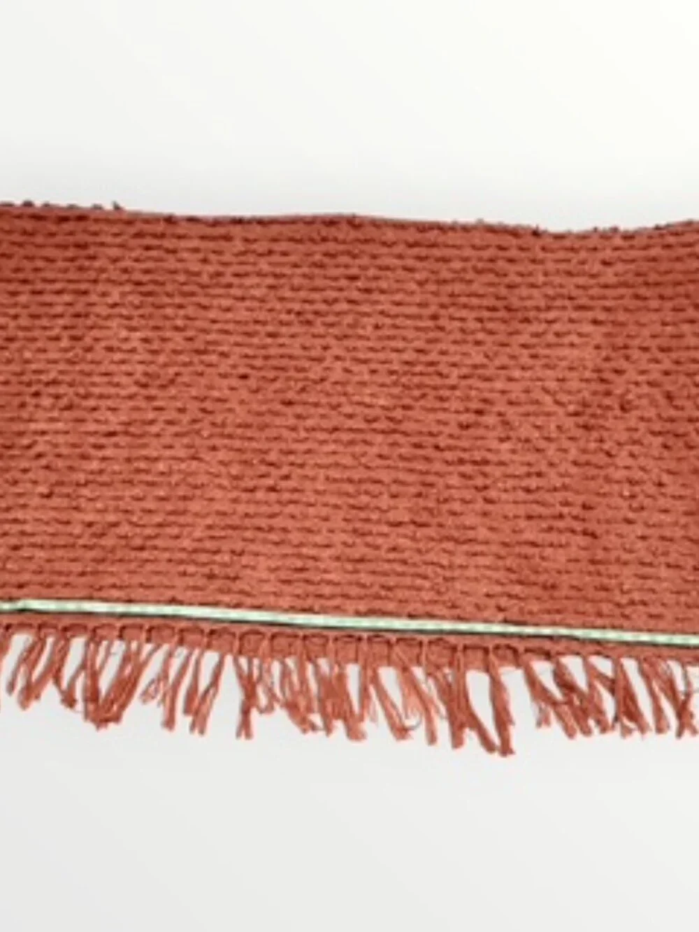 Artisan NY Home Throw Blanket Fringe Chunky Texture Weave Burnt Orange 50inX60in